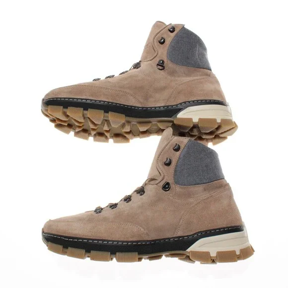 Di Bianco NWB Livigno Suede Hiking Boots Size 43.5 US 10.5 Fontanella Oslo Brown